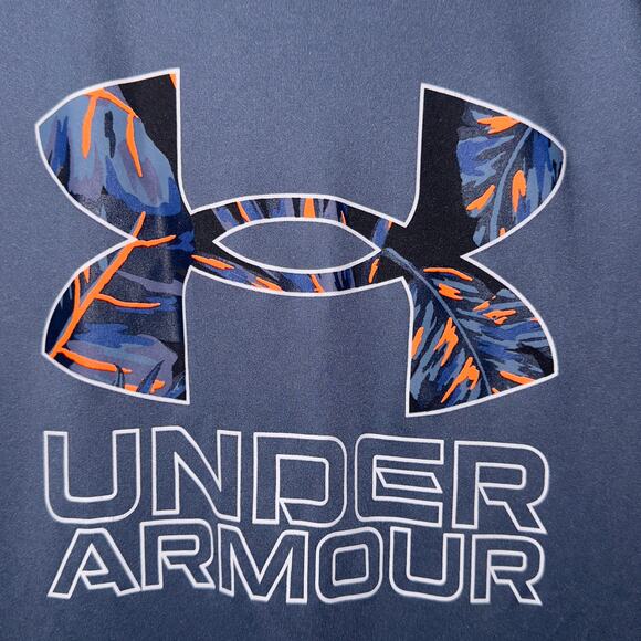 Under Armour Gray/blue Shirt boys size youth XL - Picture 4 of 7